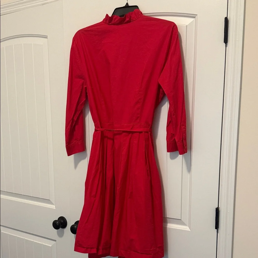 Talbots Bold Red Long Sleeve Dress